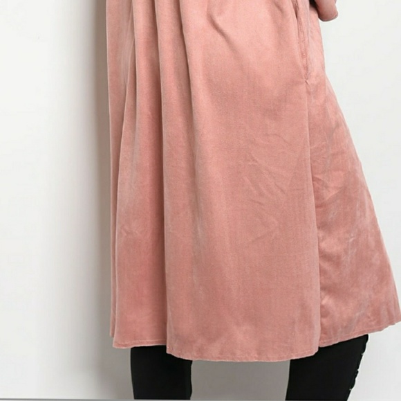 💎  BLUSH KIMONO Dusty pink Suede - Picture 4 of 4